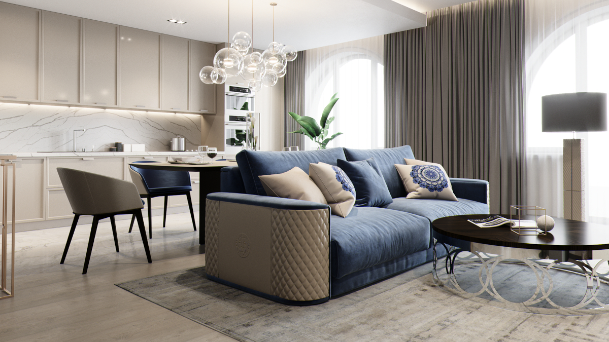 thiết kế nội thất căn hộ 2 phòng ngủ đẹp