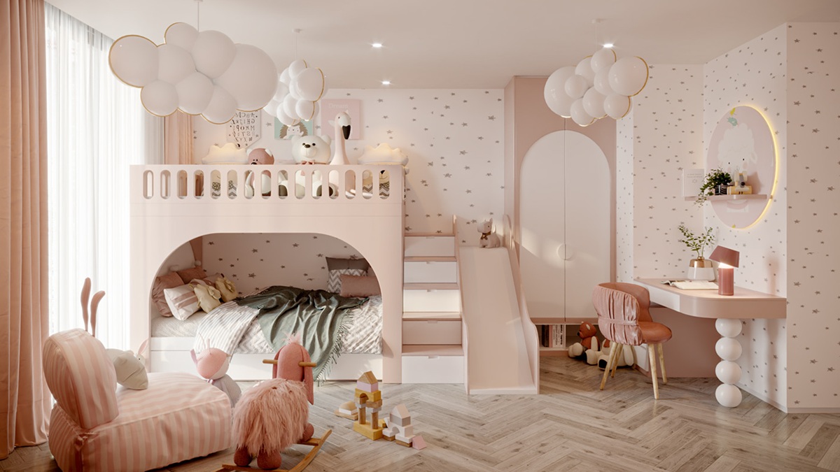 thiết kế nội thất căn hộ 80m2 3 phòng ngủ