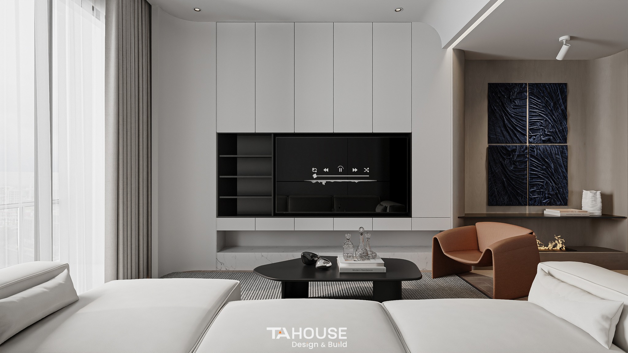 thiết kế nội thất chung cư 2 phòng ngủ