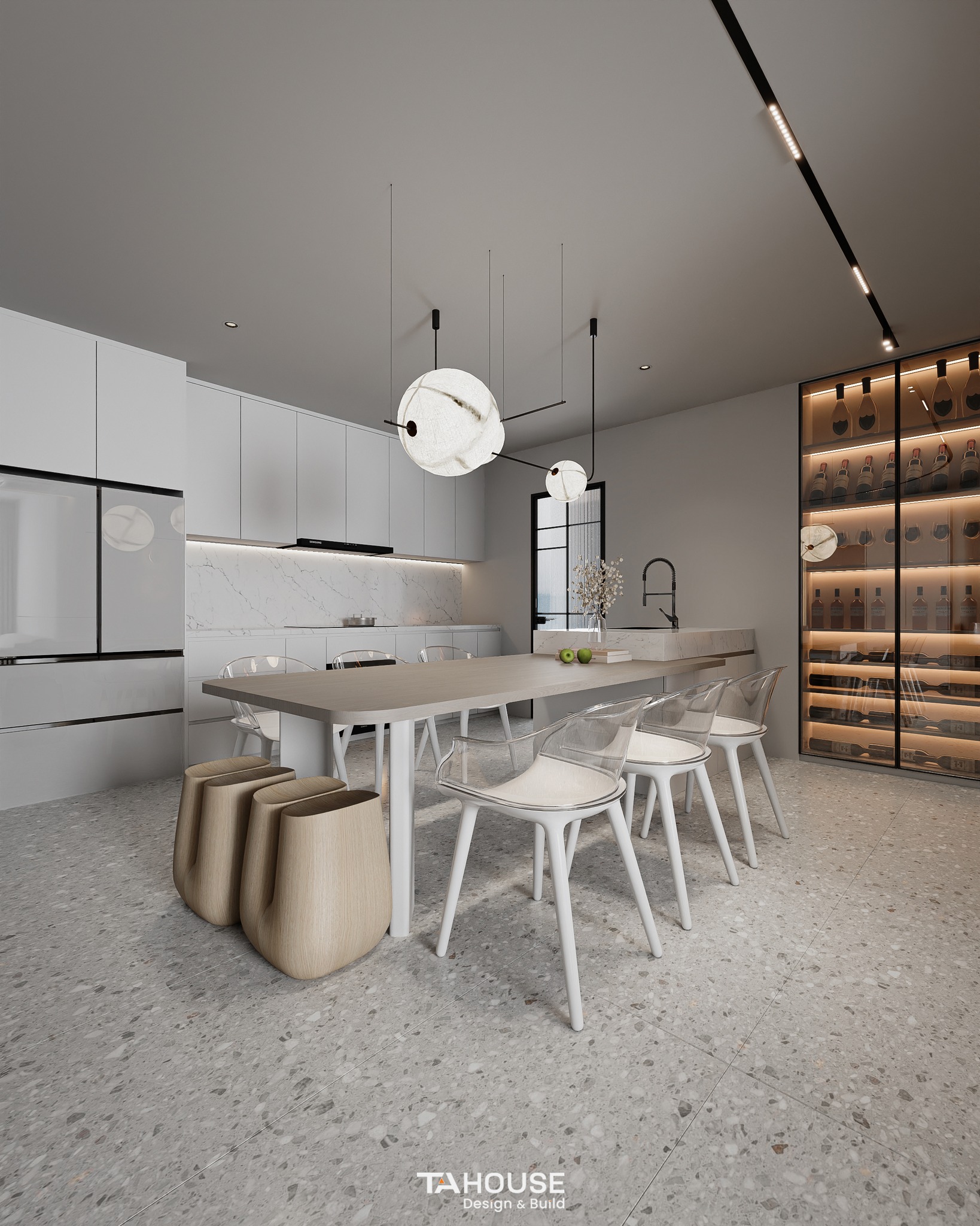 tối ưu không gian, hiện đại, thiết kế bếp, chung cư