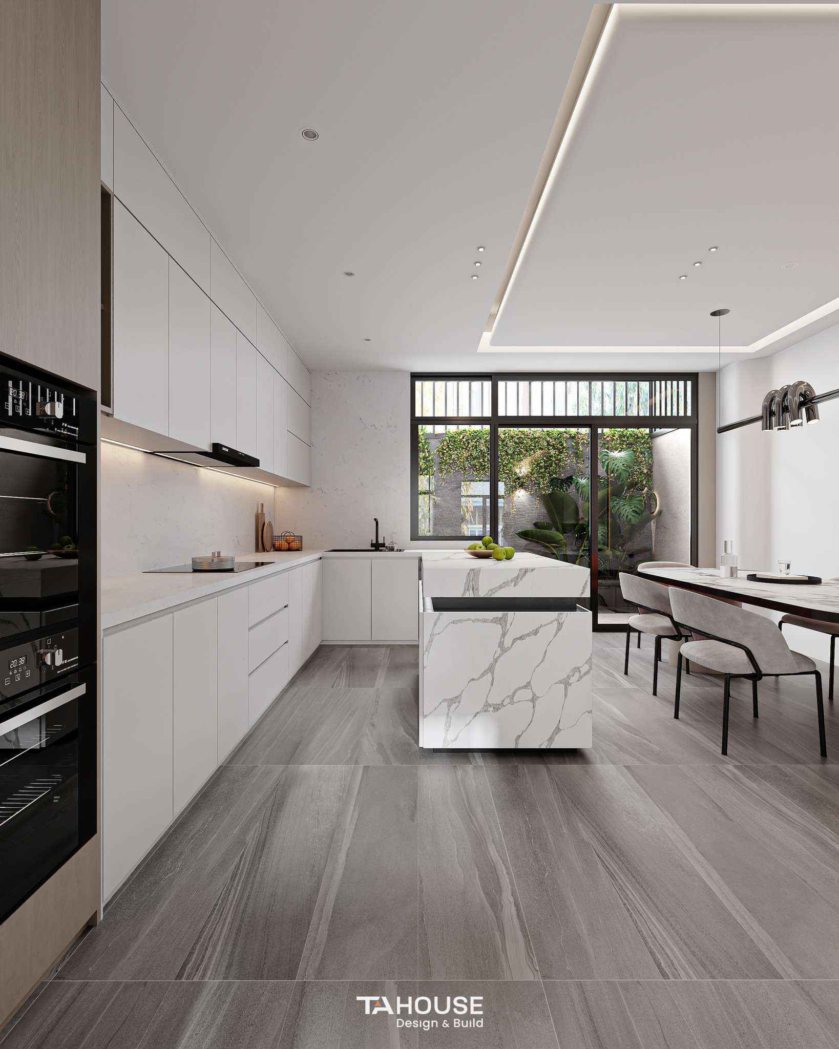 tối ưu không gian, hiện đại, thiết kế bếp, chung cư