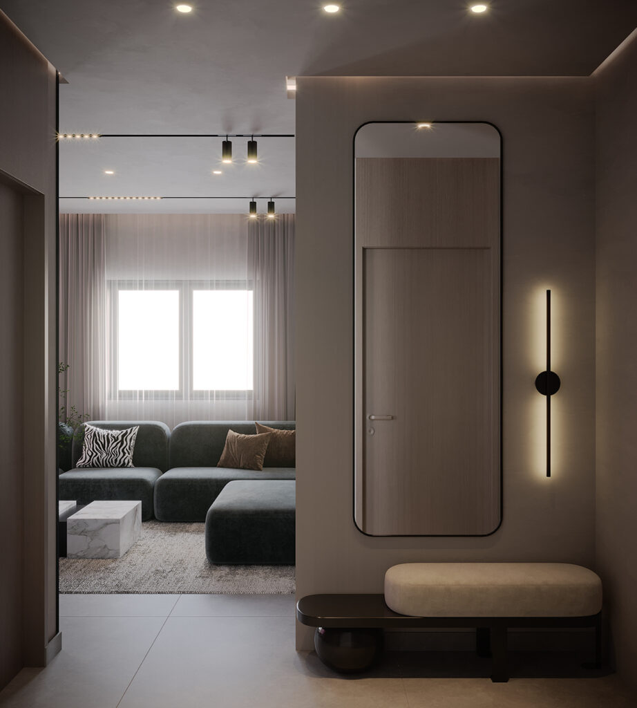 Thiết kế nội thất căn hộ phòng khách