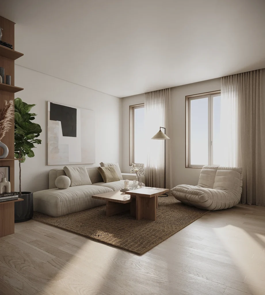 thiết kế nội thất nhà phố 6m