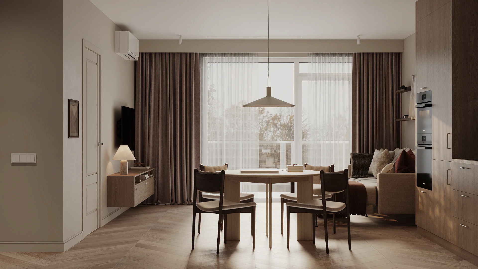 Ý tưởng thiết kế phòng khách The Infiniti Riviera Point quận 7