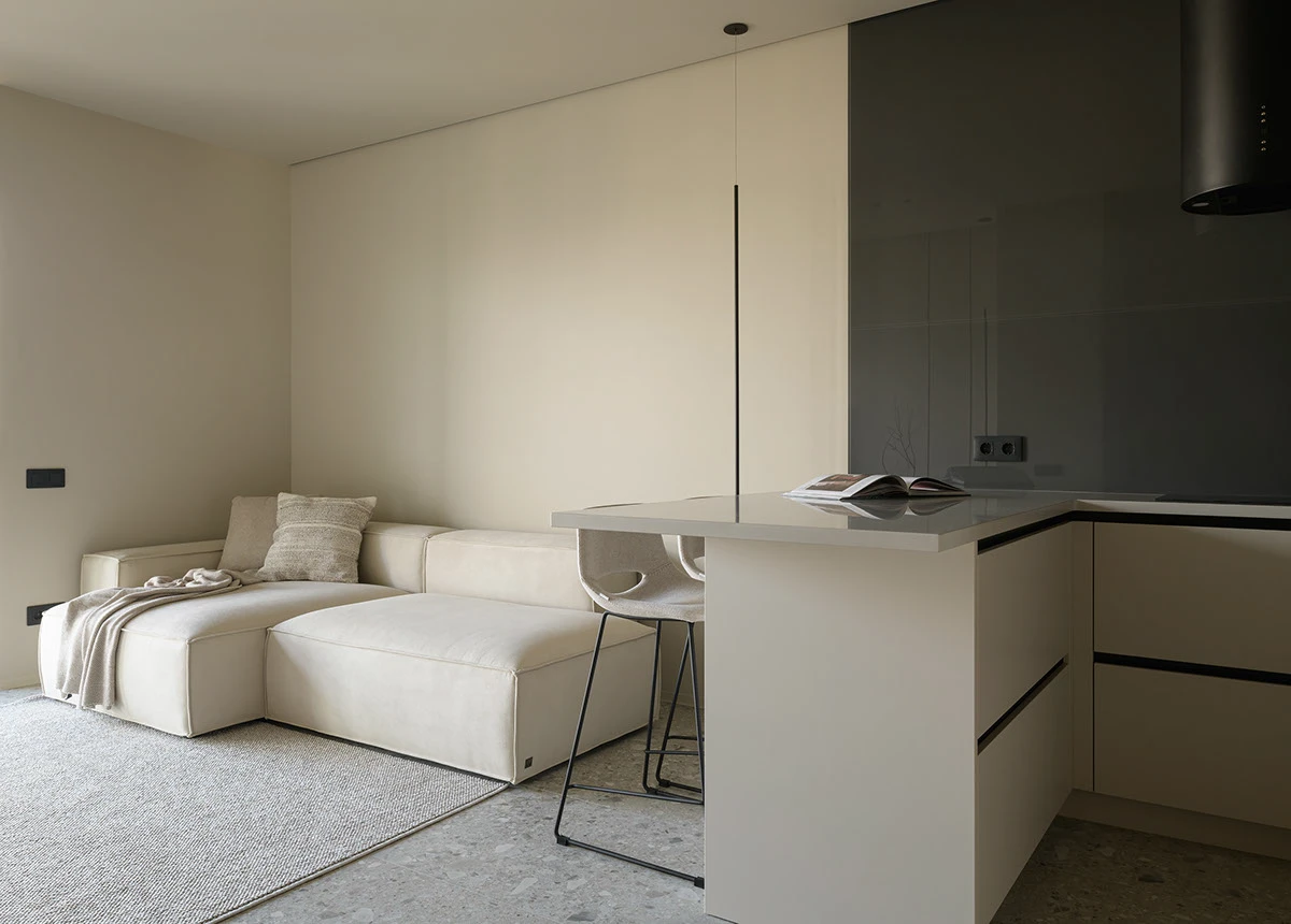 Tủ bếp tối giản căn hộ nhỏ | TA HOUSE tủ bếp tối giản